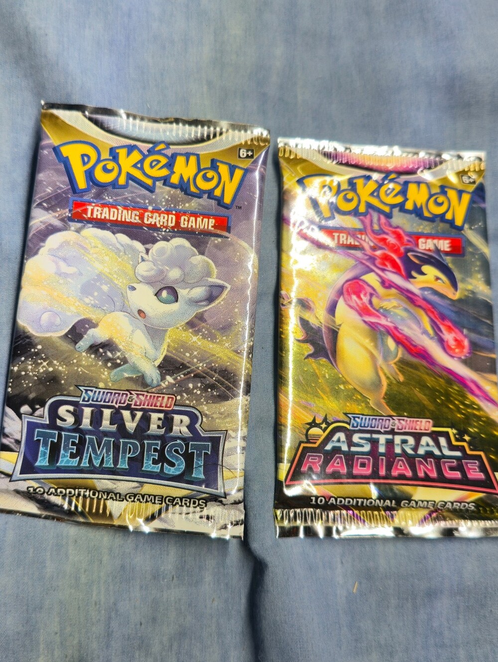 Lot of 2 Pokémon Booster Pack Bundle Silver Tempest and Astral Radiance